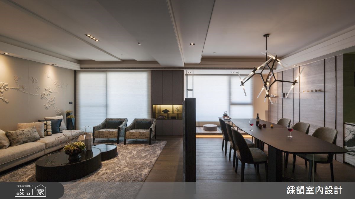 95坪新成屋(5年以下)＿奢華風客廳餐廳案例圖片＿綵韻室內設計有限公司＿綵韻_02之9