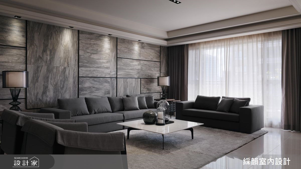 100坪新成屋(5年以下)＿新中式風客廳案例圖片＿綵韻室內設計有限公司＿綵韻_03之5