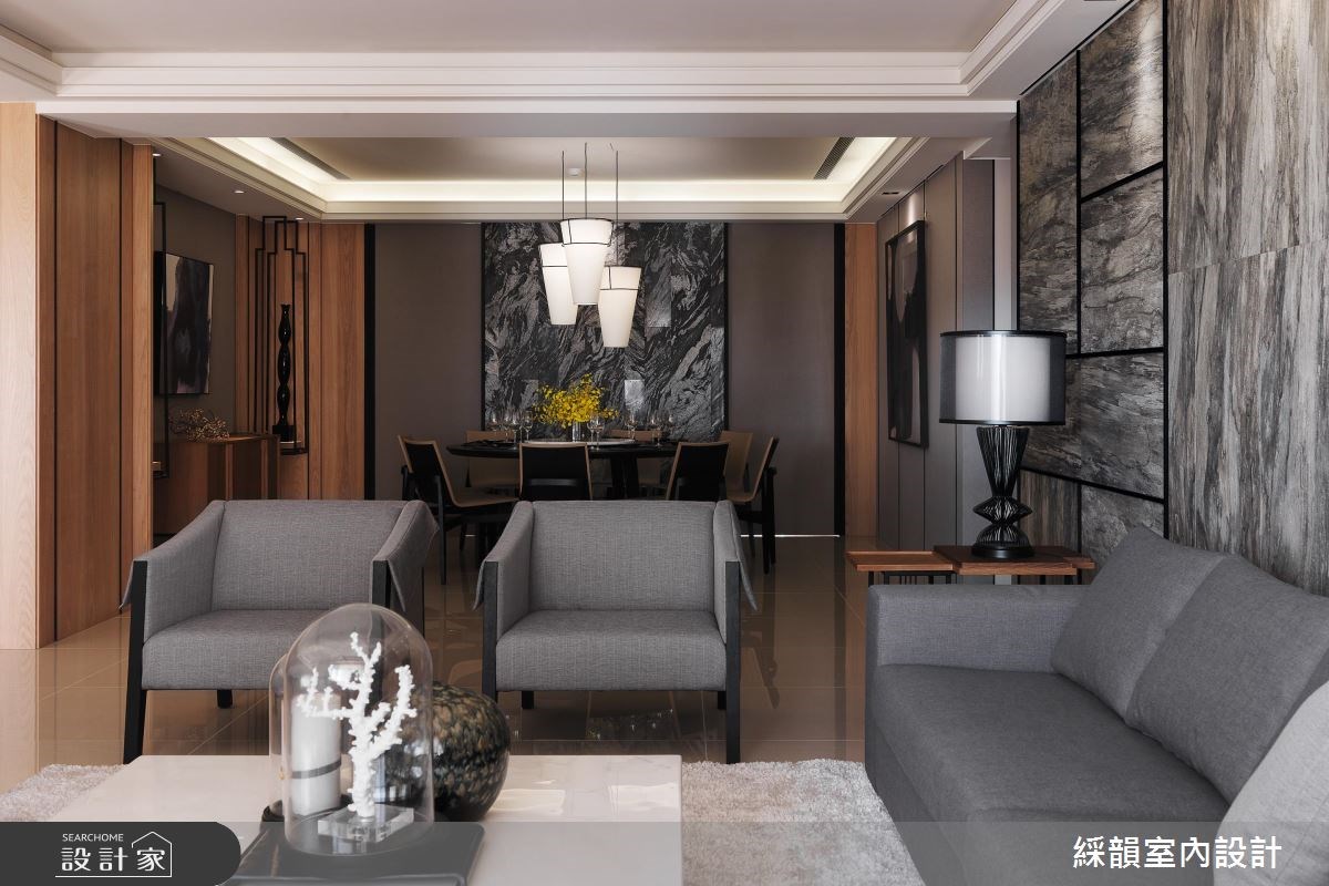 100坪新成屋(5年以下)＿新中式風客廳餐廳案例圖片＿綵韻室內設計有限公司＿綵韻_03之10