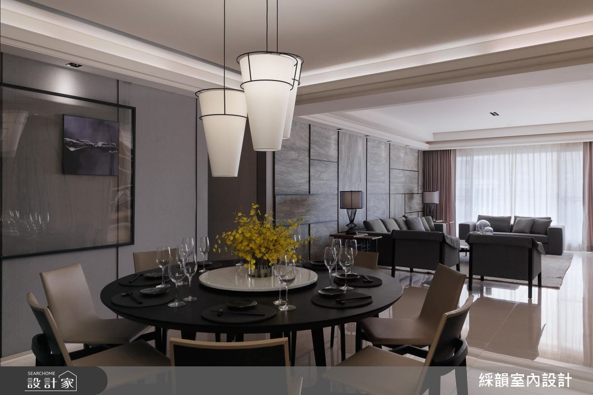 100坪新成屋(5年以下)＿新中式風客廳餐廳案例圖片＿綵韻室內設計有限公司＿綵韻_03之14