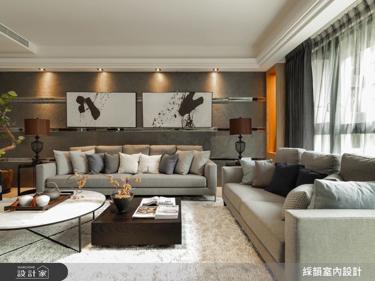 100坪新成屋(5年以下)＿現代風客廳案例圖片＿綵韻室內設計有限公司＿綵韻_05之4