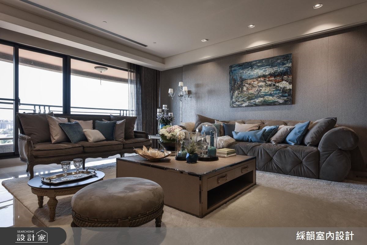 100坪新成屋(5年以下)＿新古典客廳案例圖片＿綵韻室內設計有限公司＿綵韻_09之1