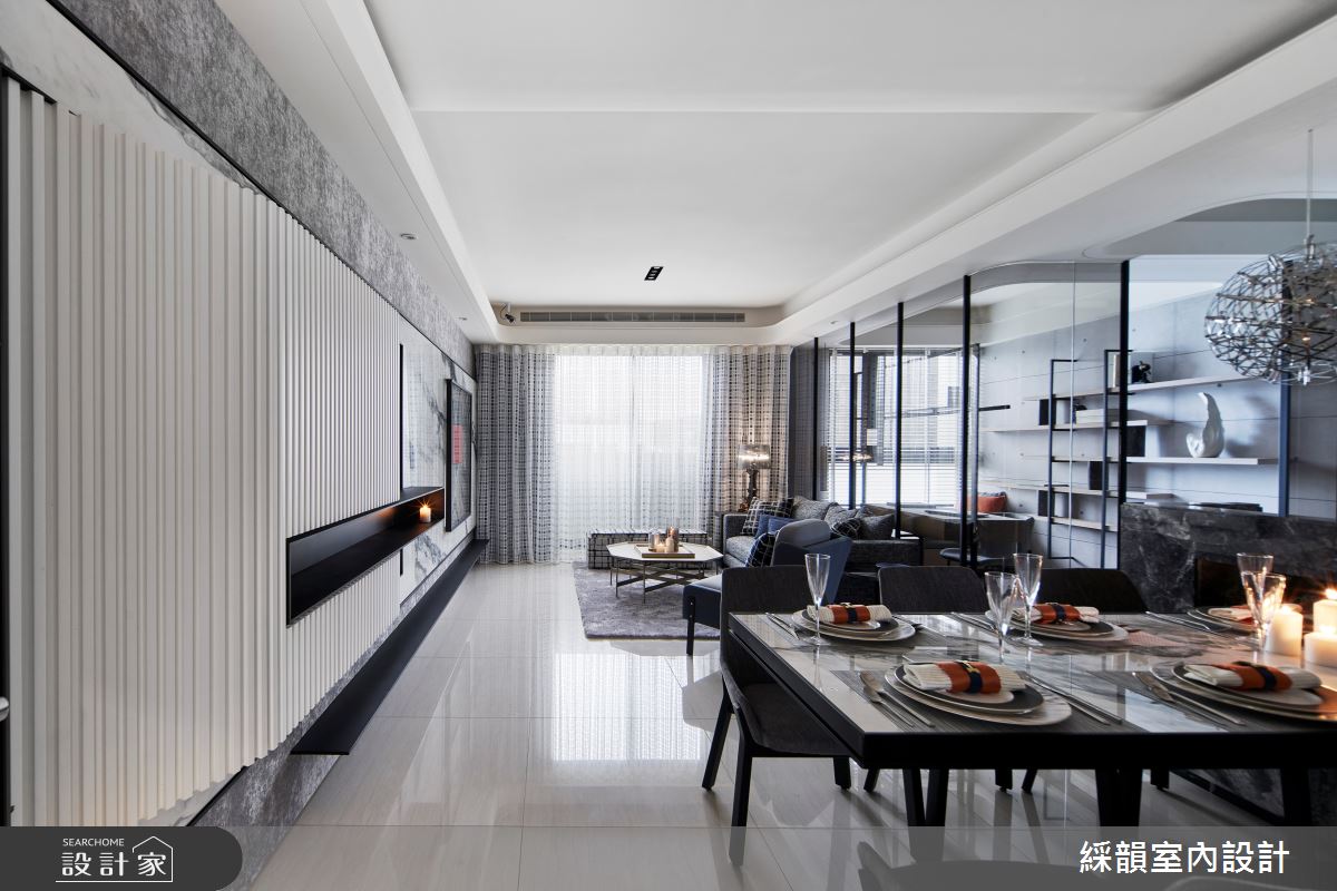 45坪預售屋＿現代風客廳餐廳書房工作區多功能室案例圖片＿綵韻室內設計有限公司＿綵韻_39之1