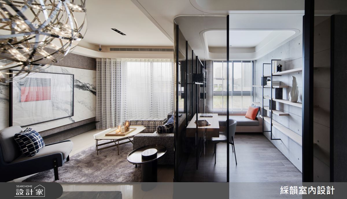 45坪預售屋＿現代風客廳餐廳書房多功能室案例圖片＿綵韻室內設計有限公司＿綵韻_39之12