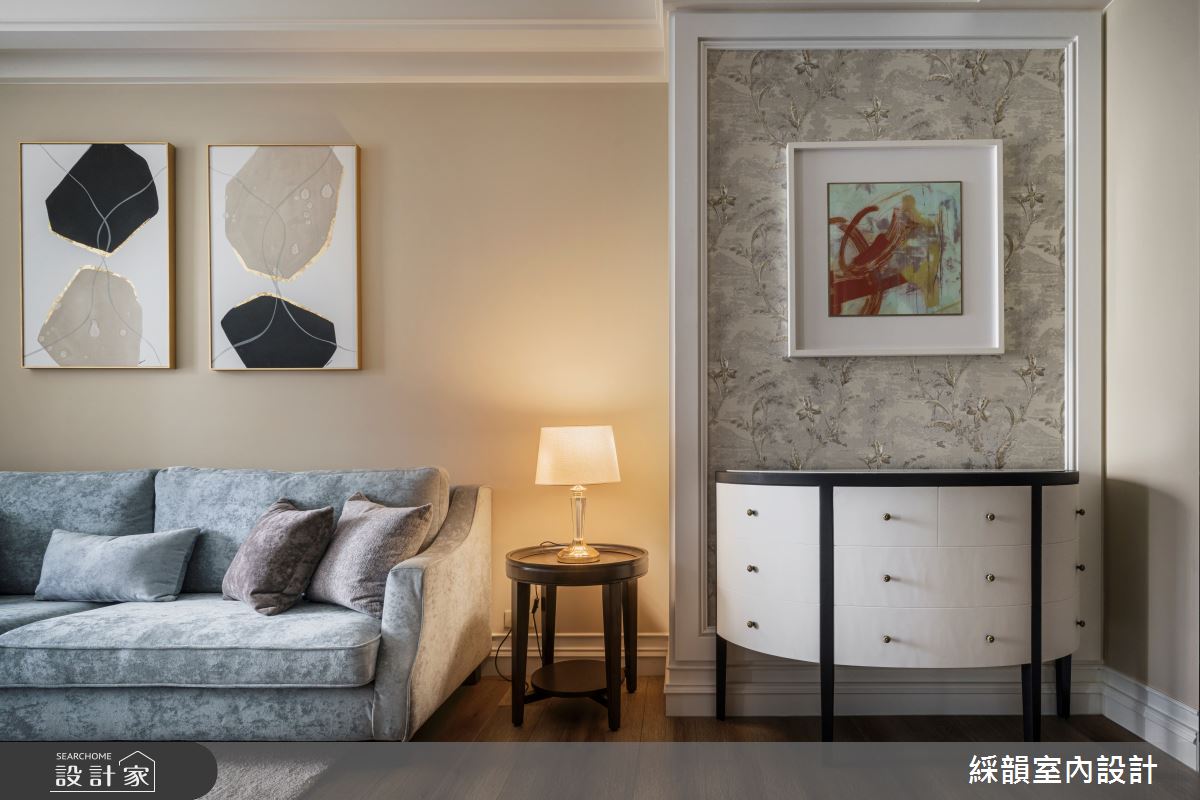 預售屋＿美式風玄關客廳案例圖片＿綵韻室內設計有限公司＿綵韻_52之2