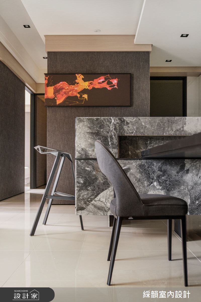 38坪預售屋＿現代風客廳餐廳廚房吧檯中島案例圖片＿綵韻室內設計有限公司＿綵韻_53之8