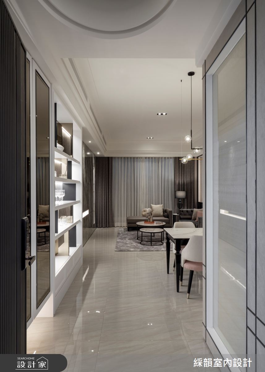 預售屋＿混搭風玄關客廳案例圖片＿綵韻室內設計有限公司＿綵韻_55之1