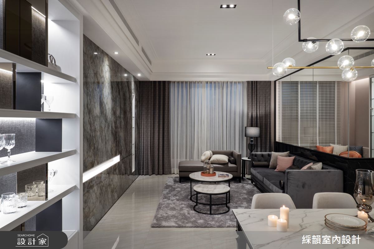 預售屋＿混搭風客廳餐廳案例圖片＿綵韻室內設計有限公司＿綵韻_55之3