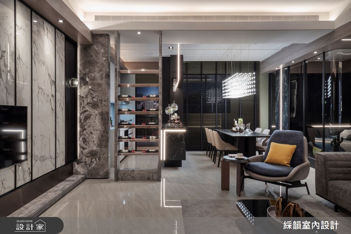 75坪預售屋＿混搭風客廳餐廳案例圖片＿綵韻室內設計有限公司＿綵韻_56之1