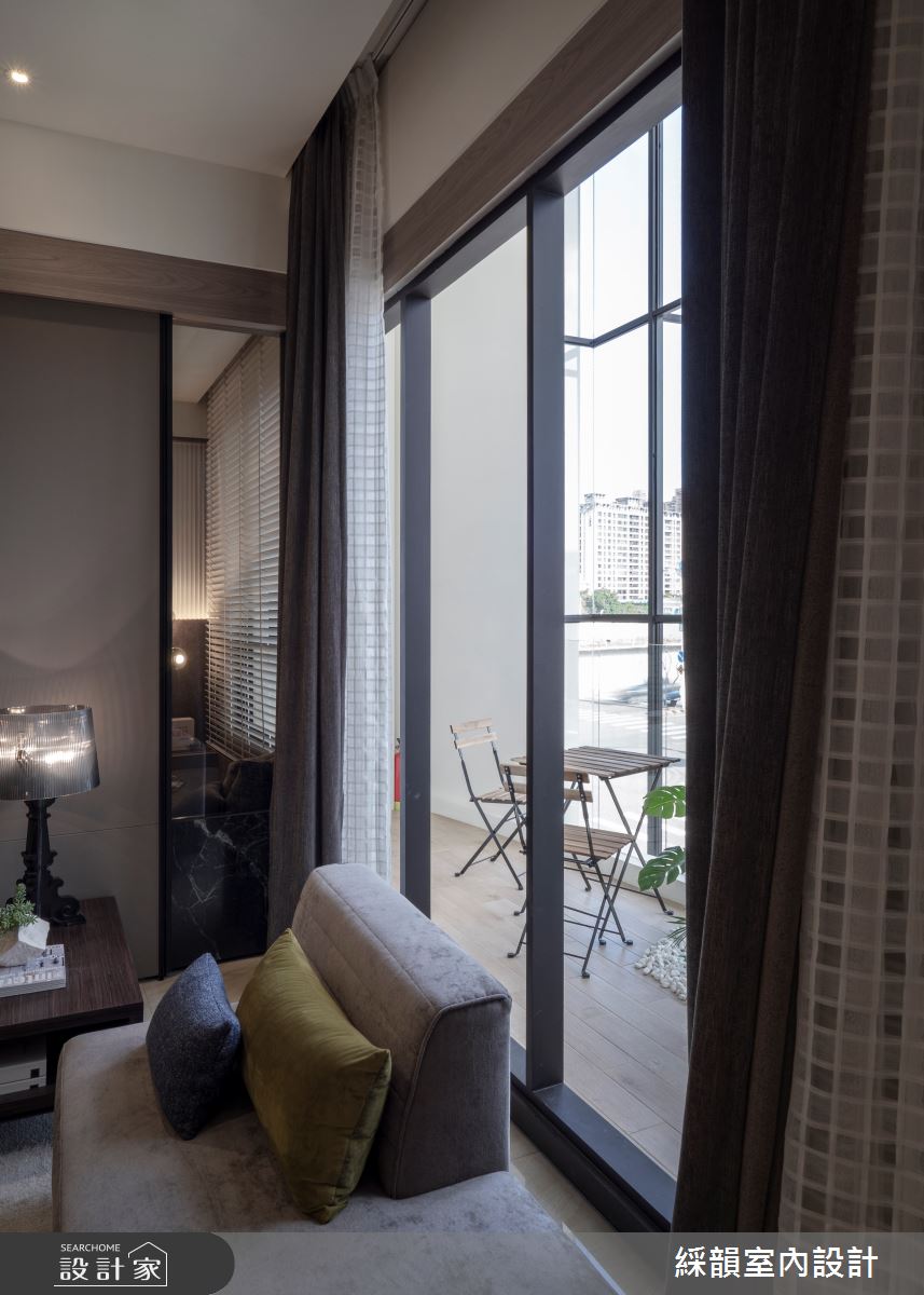 75坪預售屋＿混搭風客廳陽台案例圖片＿綵韻室內設計有限公司＿綵韻_56之4