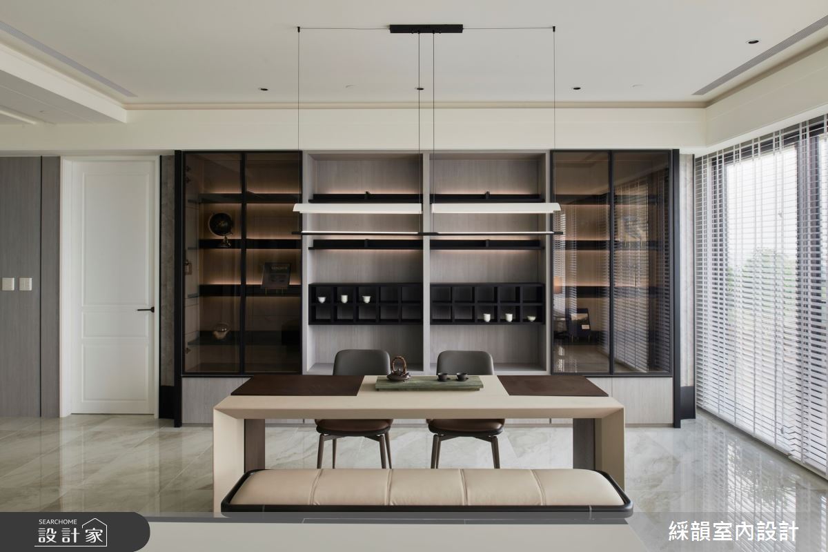 121坪新成屋(5年以下)＿現代奢華風書房案例圖片＿綵韻室內設計有限公司＿綵韻_62之9