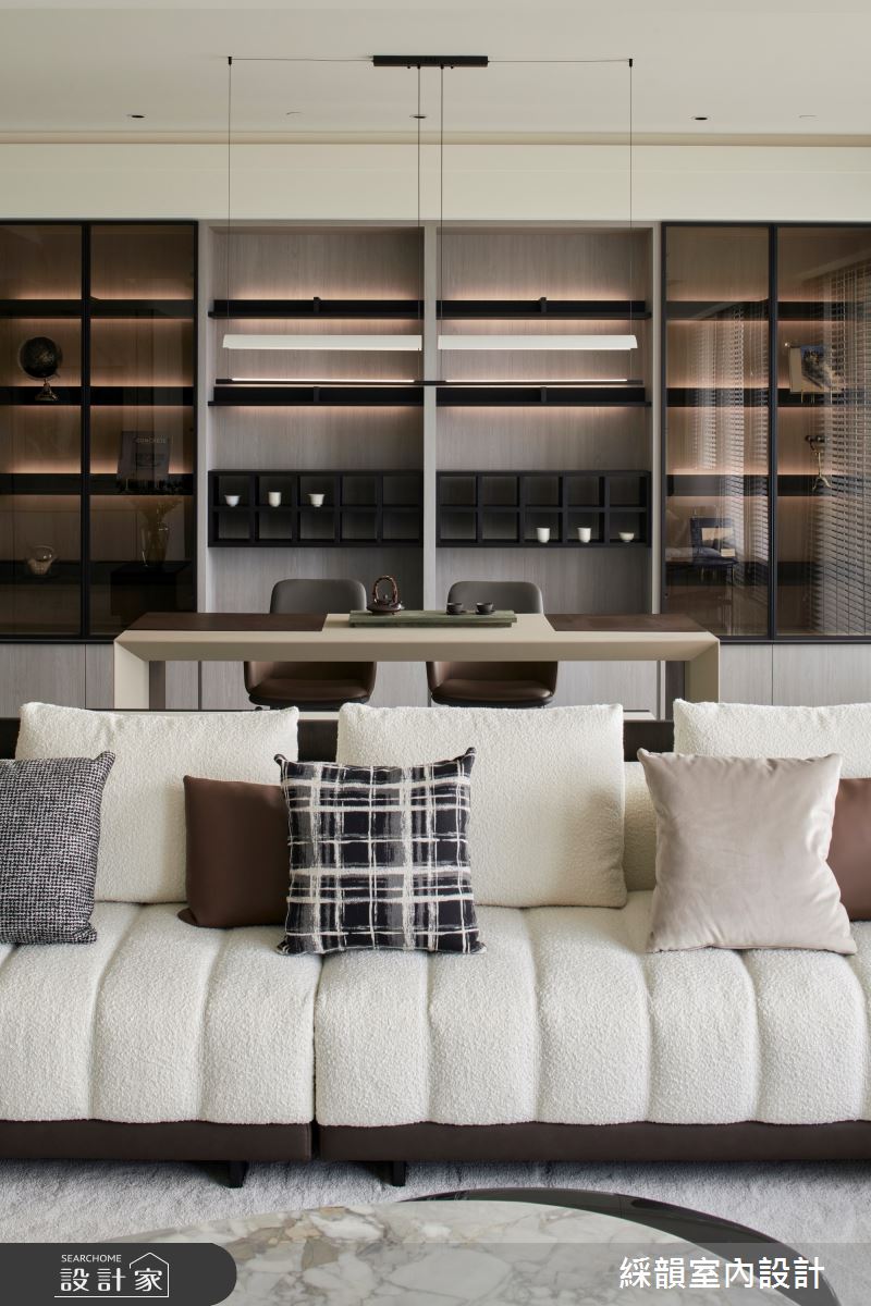 121坪新成屋(5年以下)＿現代奢華風客廳書房案例圖片＿綵韻室內設計有限公司＿綵韻_62之10