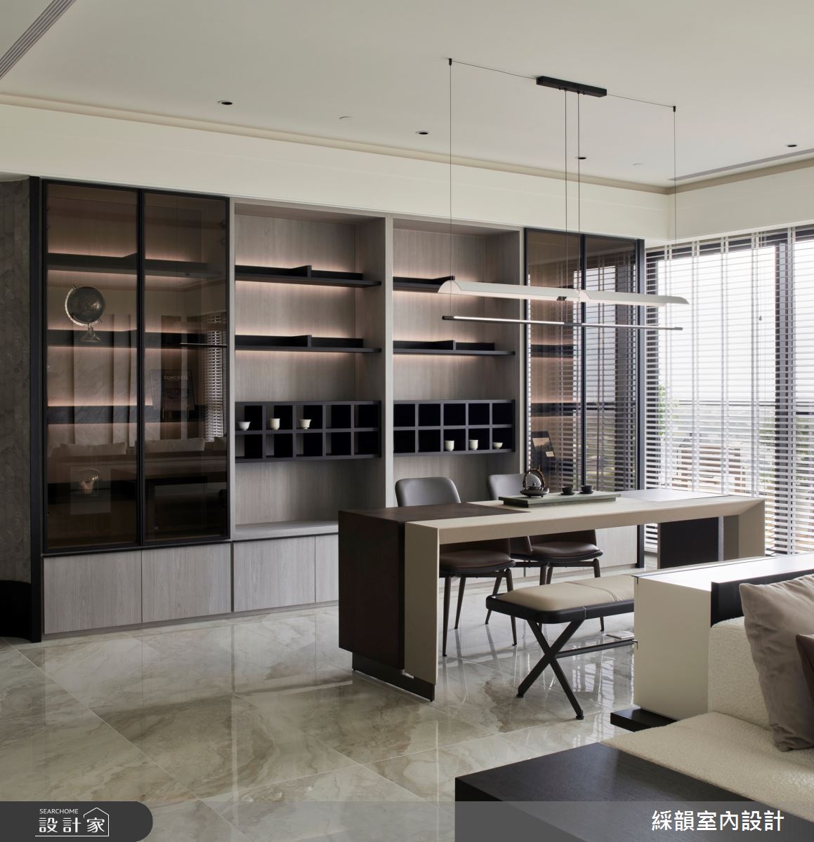 121坪新成屋(5年以下)＿現代奢華風書房案例圖片＿綵韻室內設計有限公司＿綵韻_62之11
