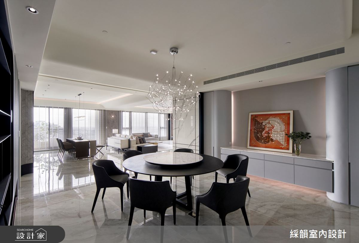 121坪新成屋(5年以下)＿現代奢華風客廳餐廳書房案例圖片＿綵韻室內設計有限公司＿綵韻_62之21
