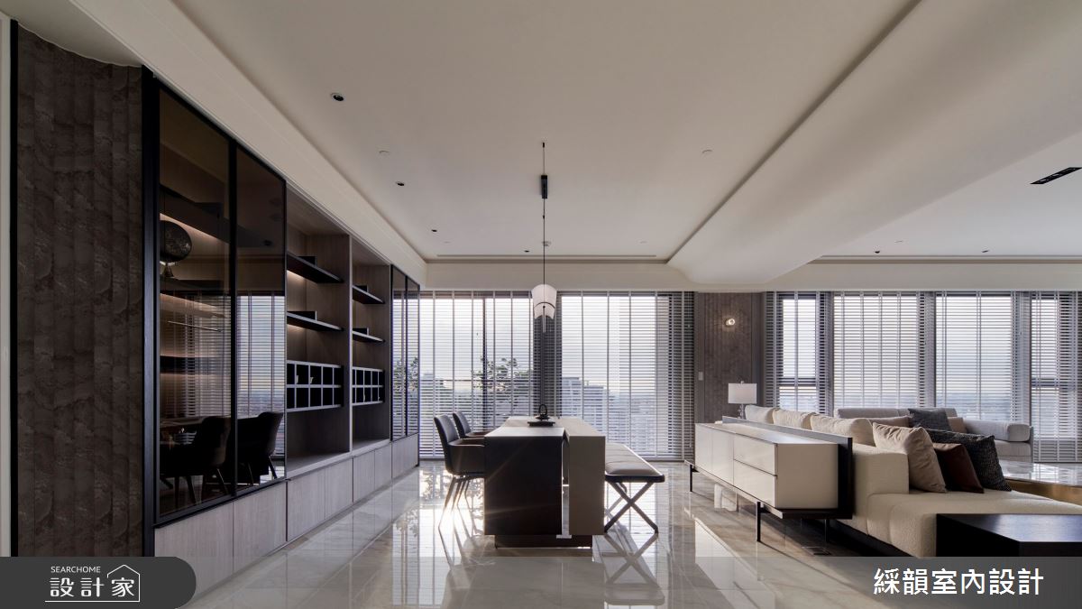 121坪新成屋(5年以下)＿現代奢華風客廳書房案例圖片＿綵韻室內設計有限公司＿綵韻_62之19