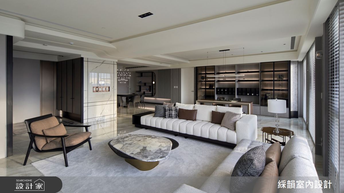 121坪新成屋(5年以下)＿現代奢華風玄關客廳餐廳書房案例圖片＿綵韻室內設計有限公司＿綵韻_62之3