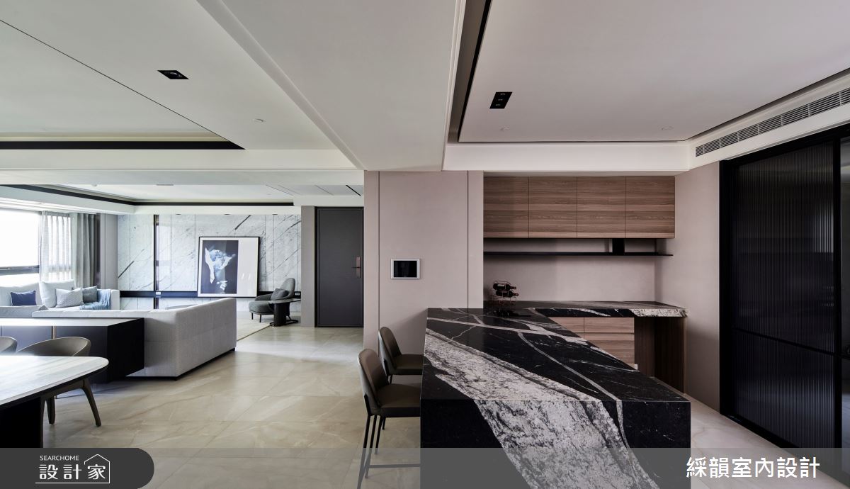 121坪毛胚屋＿都會現代風客廳廚房中島案例圖片＿綵韻室內設計有限公司＿綵韻_63之8