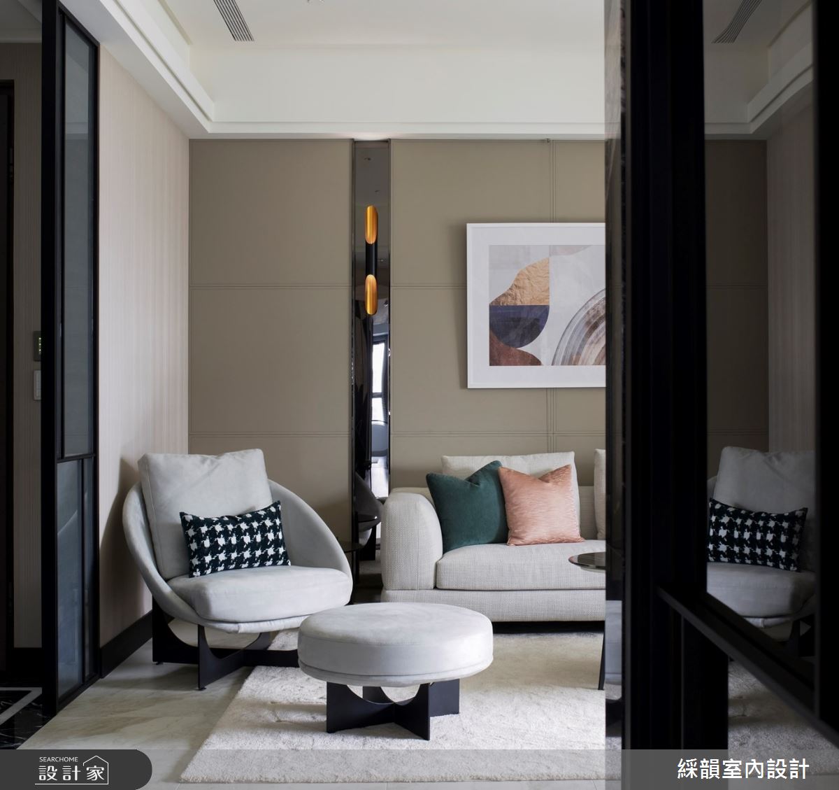 100坪毛胚屋＿輕奢風客廳案例圖片＿綵韻室內設計有限公司＿綵韻_64之3