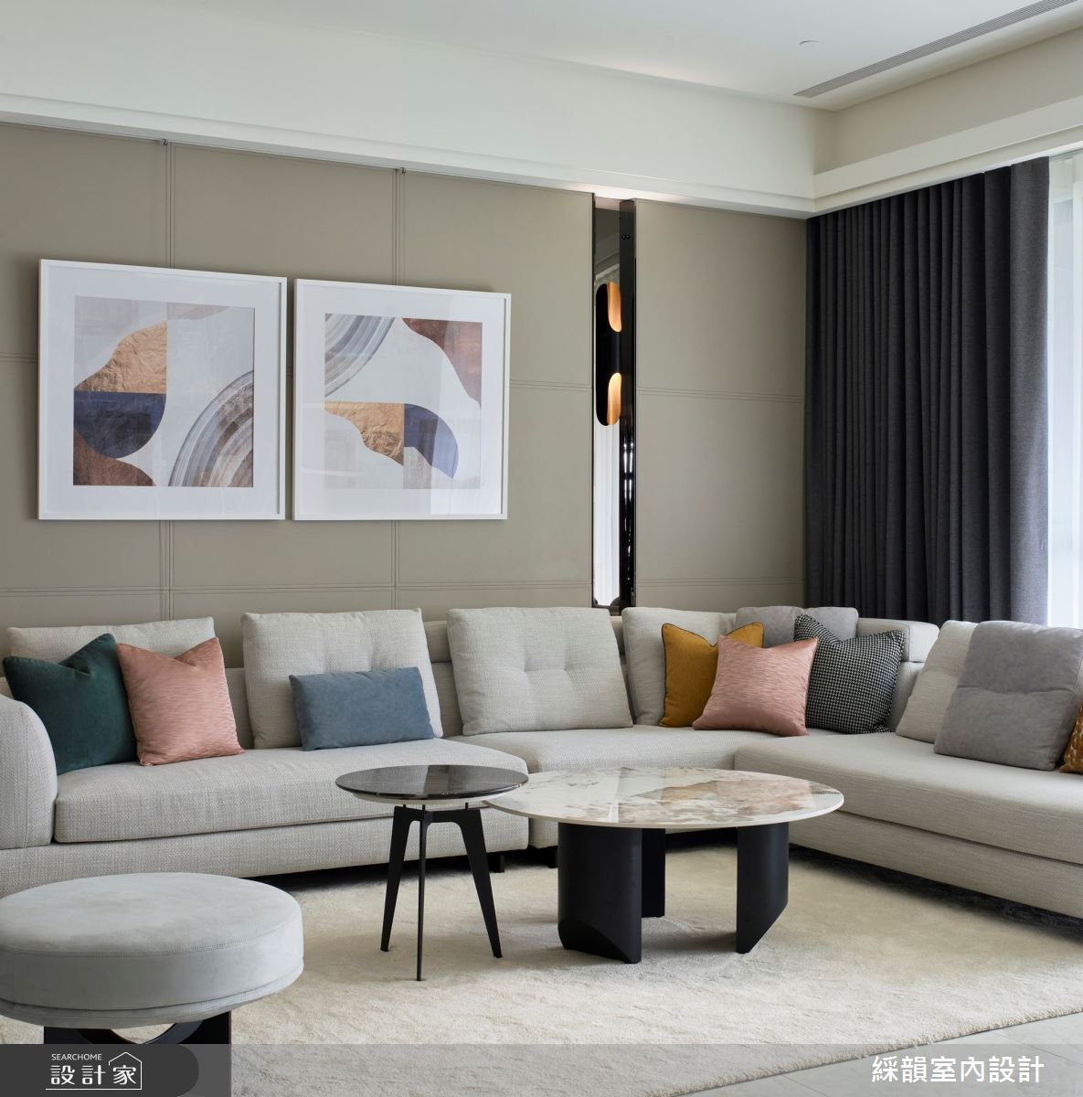 100坪毛胚屋＿輕奢風客廳案例圖片＿綵韻室內設計有限公司＿綵韻_64之5
