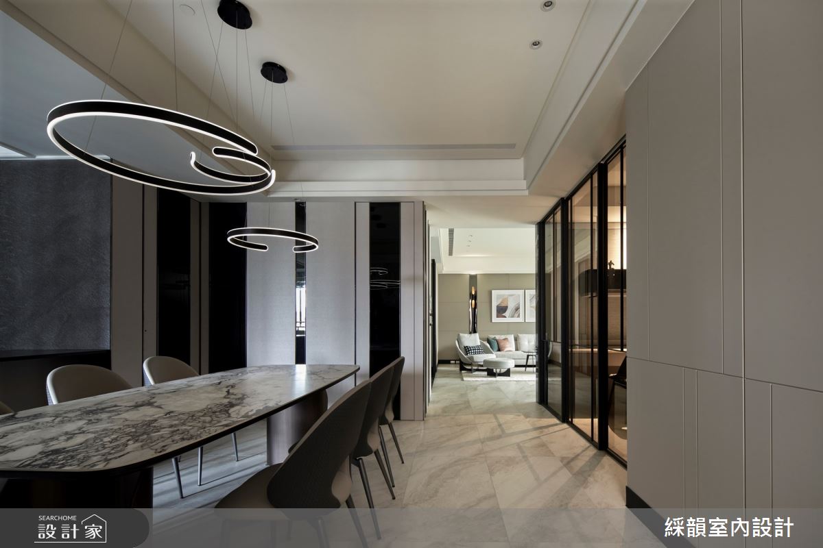 100坪毛胚屋＿輕奢風客廳餐廳案例圖片＿綵韻室內設計有限公司＿綵韻_64之9