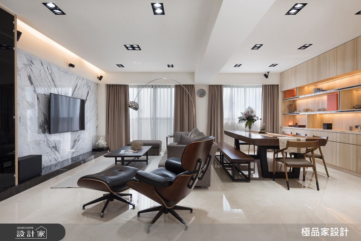 60坪新成屋(5年以下)＿簡約風客廳餐廳案例圖片＿極品家設計＿極品家_15之2