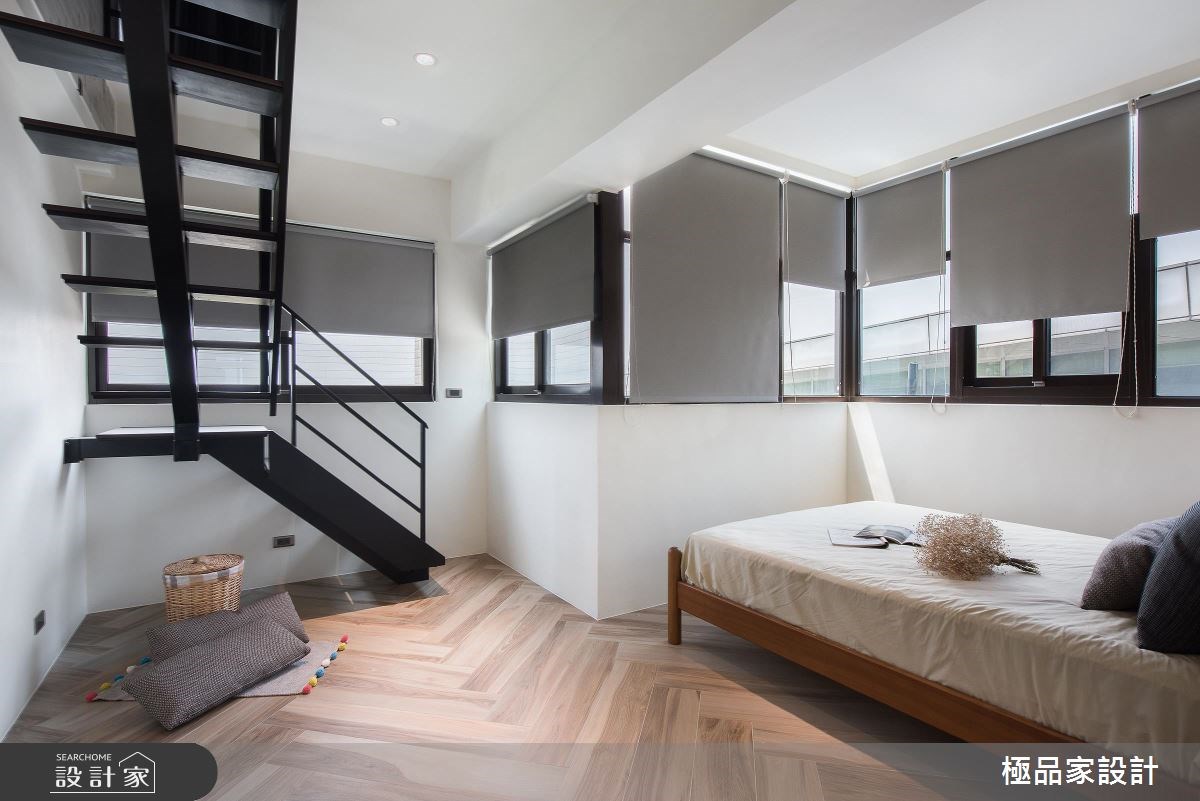 60坪新成屋(5年以下)＿簡約風臥室樓梯案例圖片＿極品家設計＿極品家_15之23