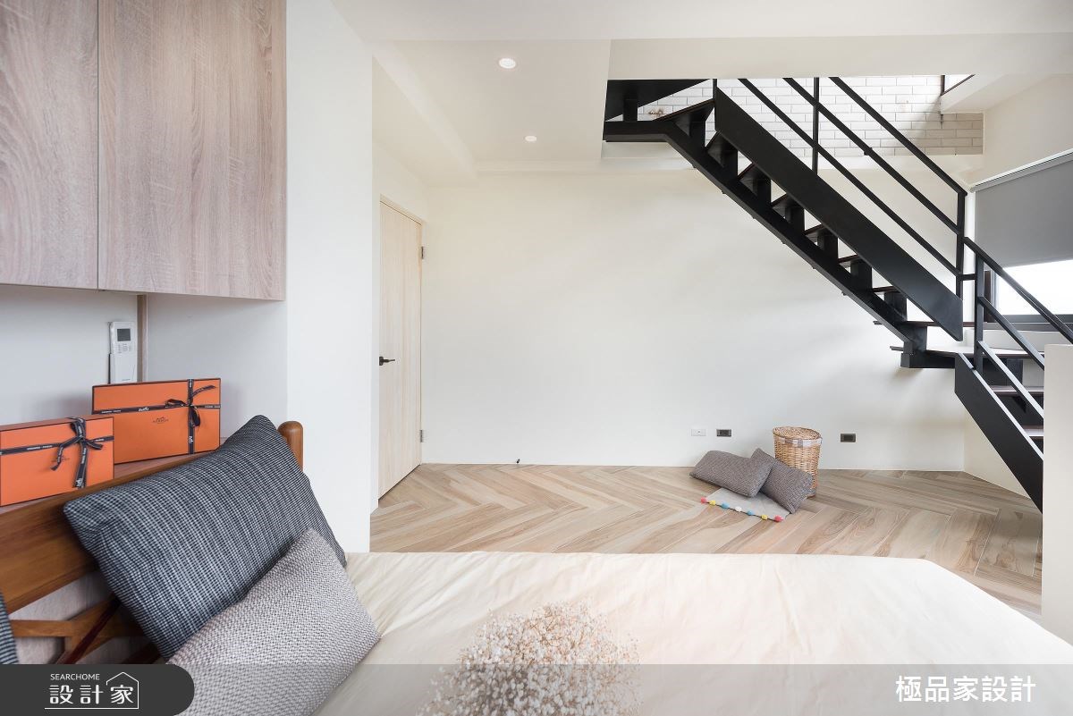 60坪新成屋(5年以下)＿簡約風臥室樓梯案例圖片＿極品家設計＿極品家_15之24