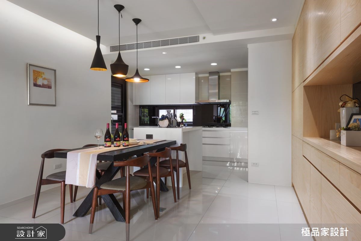 40坪新成屋(5年以下)＿現代風餐廳廚房吧檯案例圖片＿極品家設計＿極品家_17之5