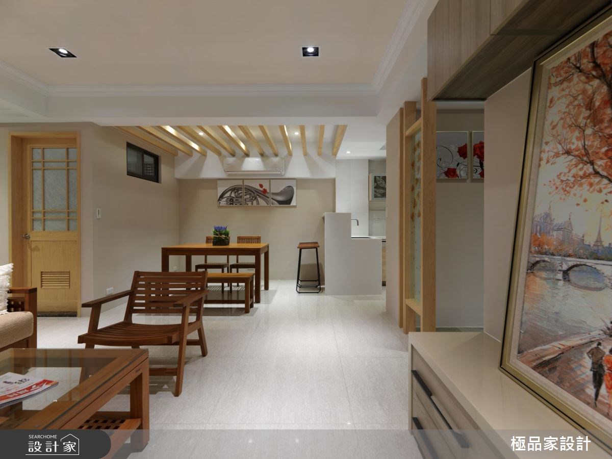 30坪老屋(16~30年)＿休閒風客廳餐廳廚房吧檯案例圖片＿極品家設計＿極品家_21之3