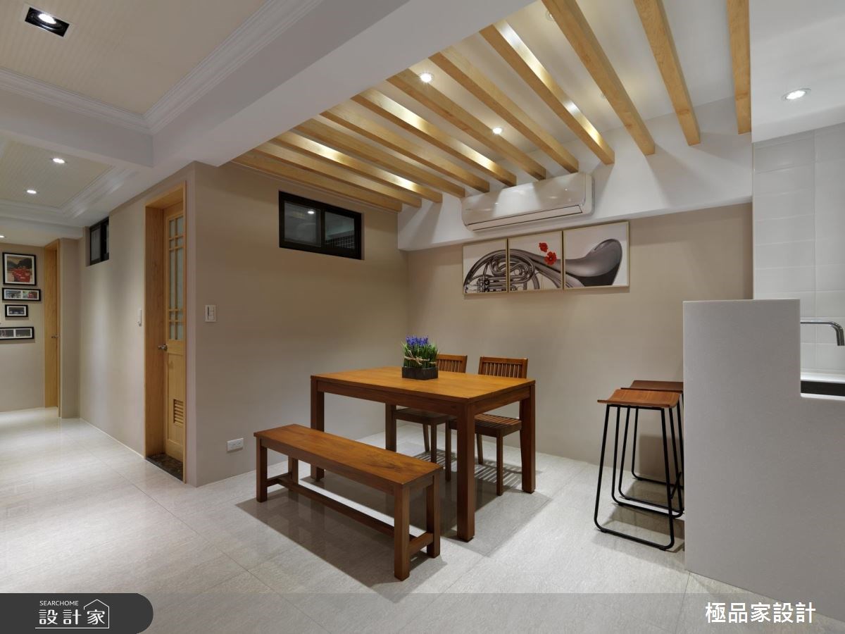 30坪老屋(16~30年)＿休閒風餐廳廚房吧檯案例圖片＿極品家設計＿極品家_21之5