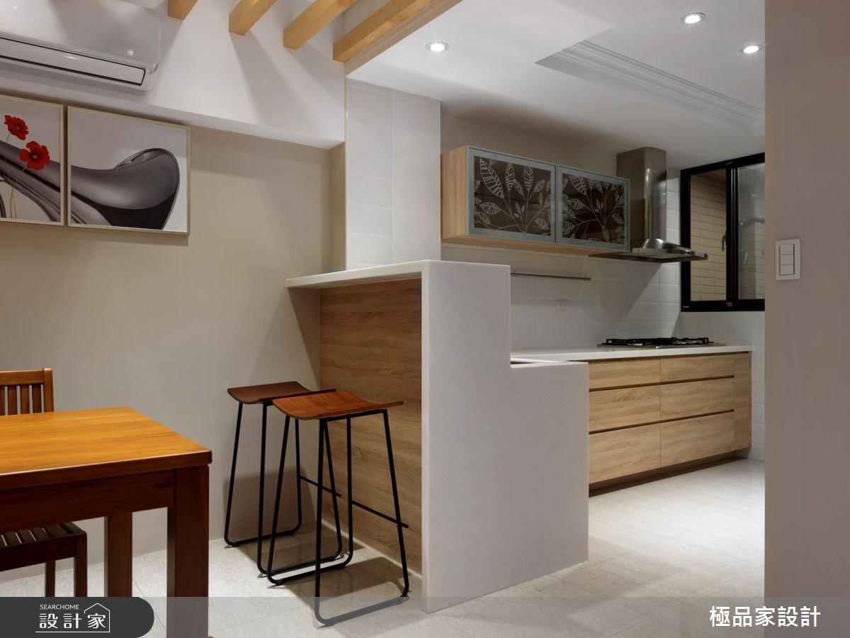 30坪老屋(16~30年)＿休閒風餐廳廚房吧檯案例圖片＿極品家設計＿極品家_21之7