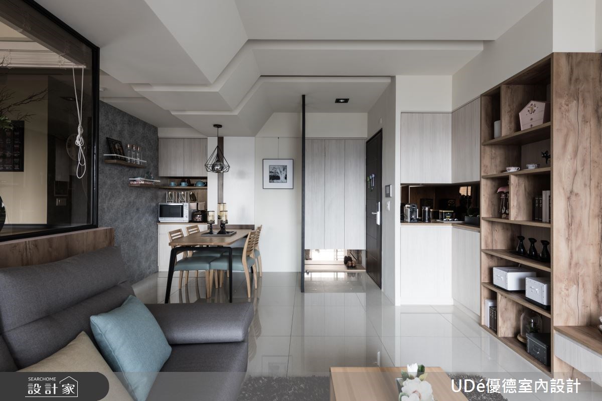 30坪新成屋(5年以下)＿混搭風玄關客廳餐廳案例圖片＿優德室內設計 X 日金空間設計＿日金_慕光【Twilight】之2