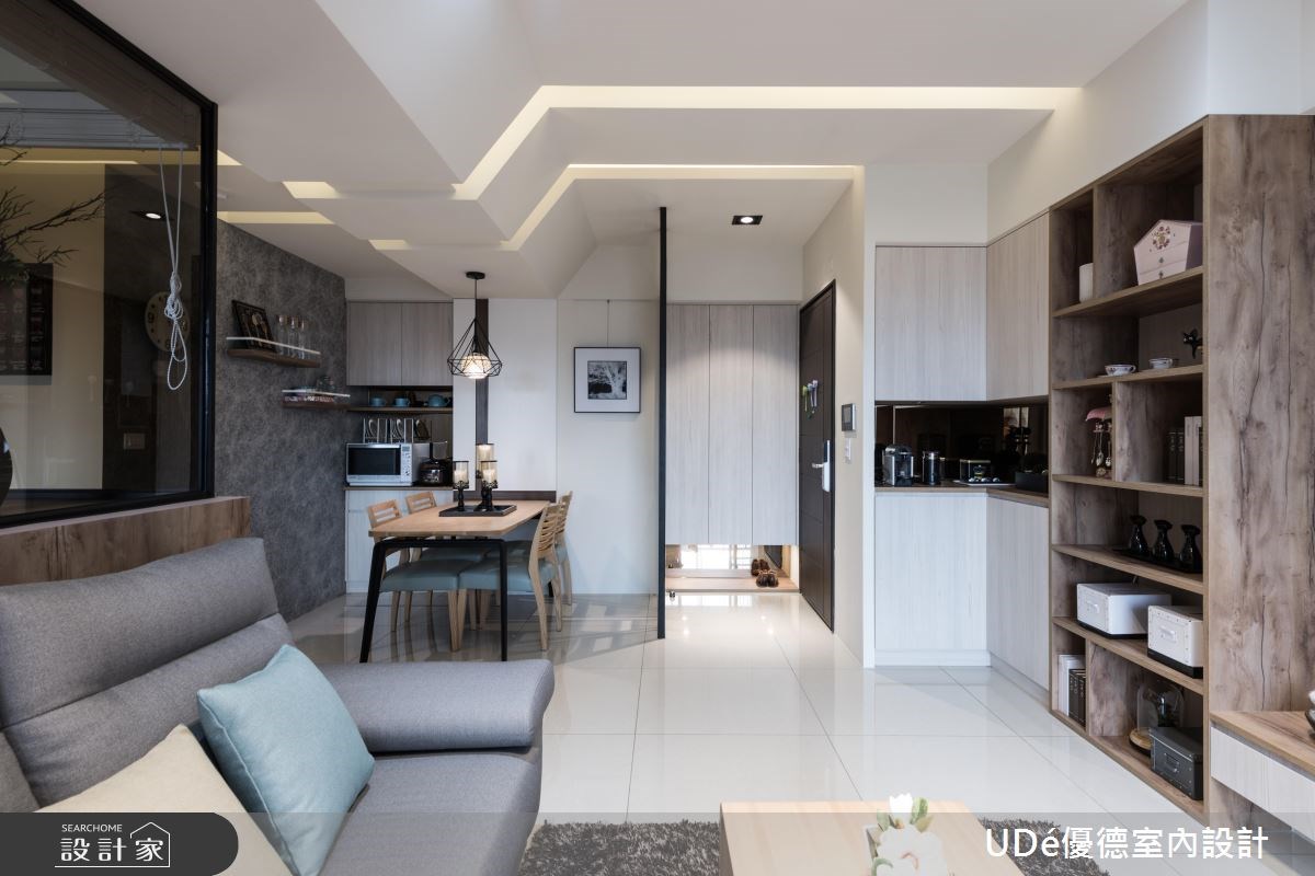 30坪新成屋(5年以下)＿混搭風玄關客廳餐廳案例圖片＿優德室內設計 X 日金空間設計＿日金_慕光【Twilight】之3