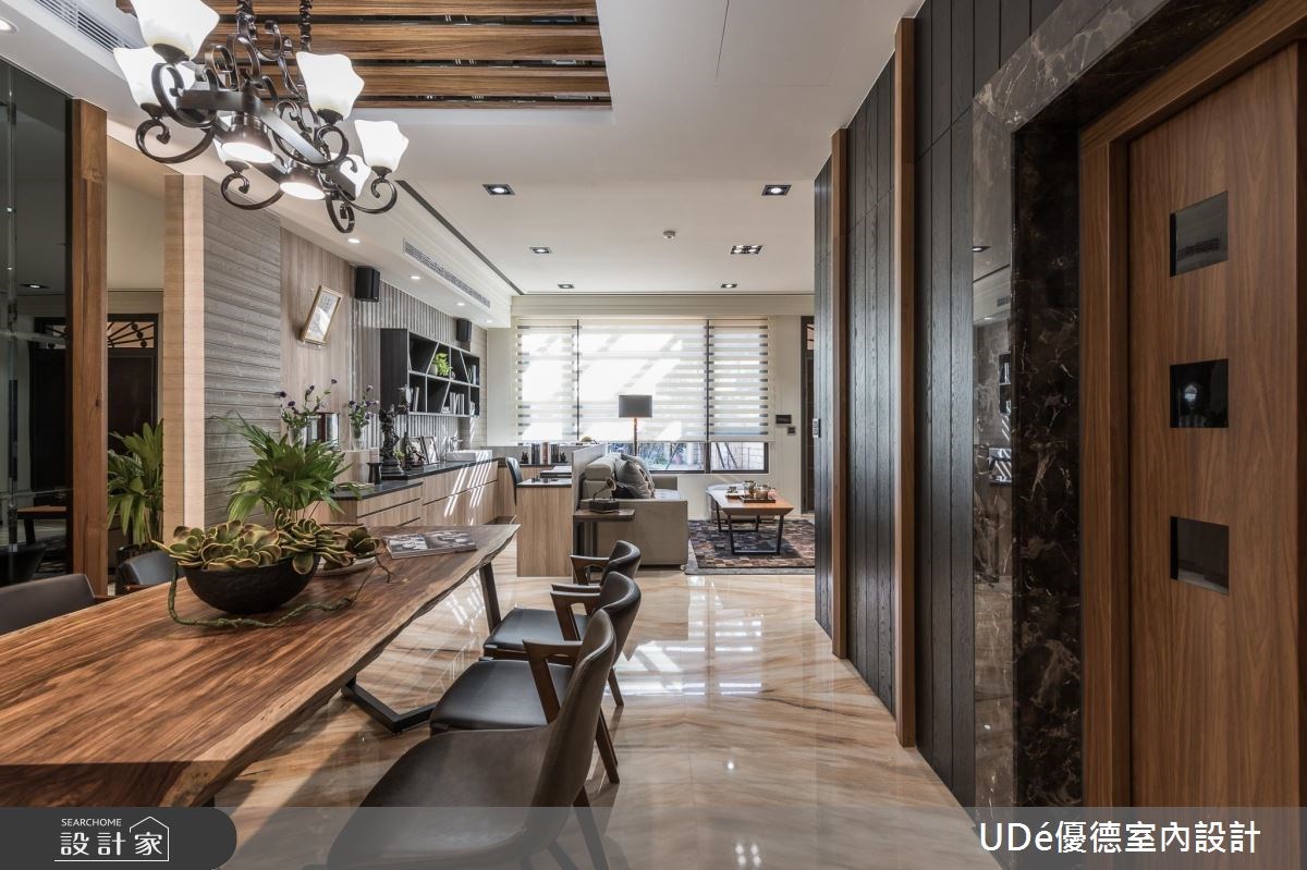 70坪新成屋(5年以下)＿混搭風客廳餐廳書房工作區案例圖片＿優德室內設計 X 日金空間設計＿優德_謙華【Gorgeous Humility】之9