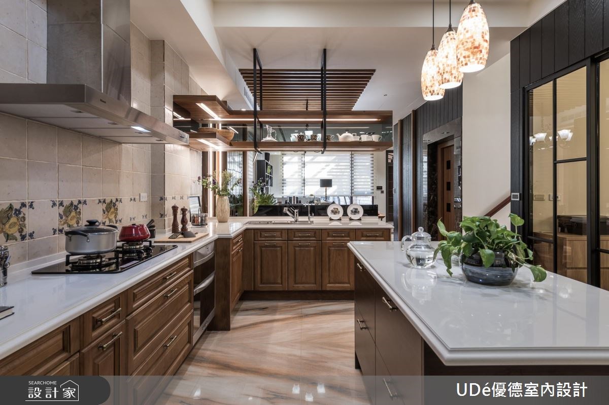 70坪新成屋(5年以下)＿混搭風廚房吧檯案例圖片＿優德室內設計 X 日金空間設計＿優德_謙華【Gorgeous Humility】之12