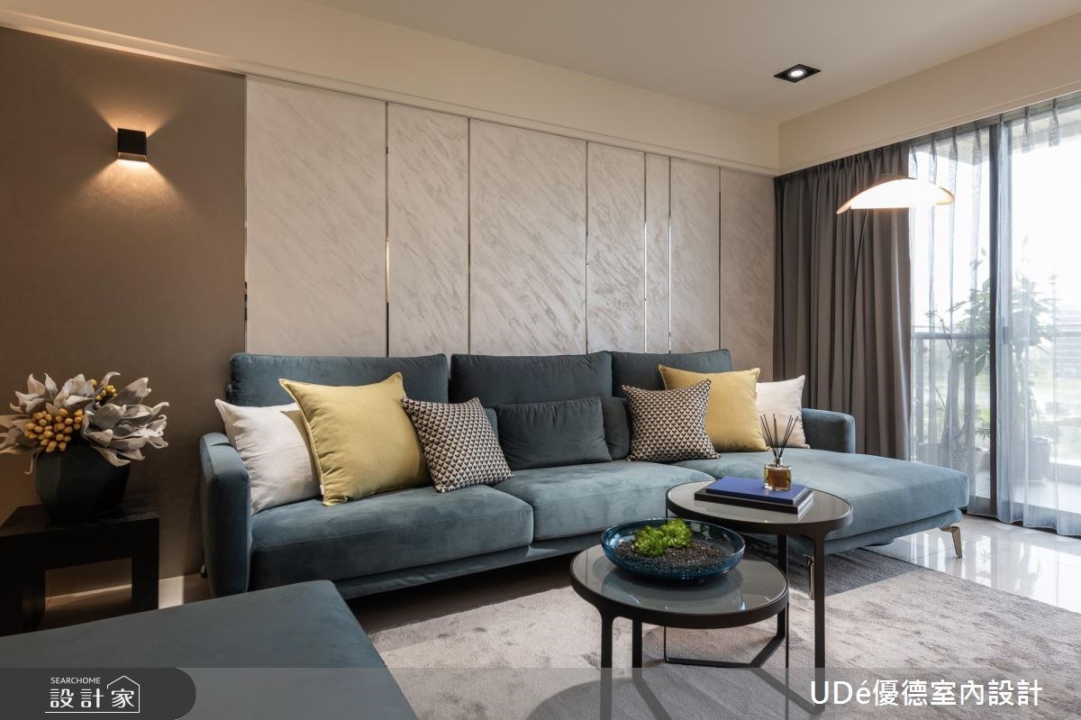 35坪新成屋(5年以下)＿混搭風客廳案例圖片＿優德室內設計 X 日金空間設計＿優德_樸實．無華【Conflict】之3