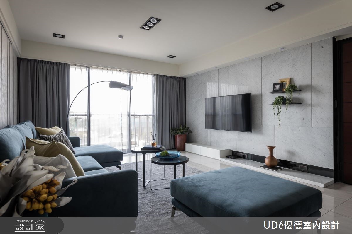 35坪新成屋(5年以下)＿混搭風客廳案例圖片＿優德室內設計 X 日金空間設計＿優德_樸實．無華【Conflict】之10