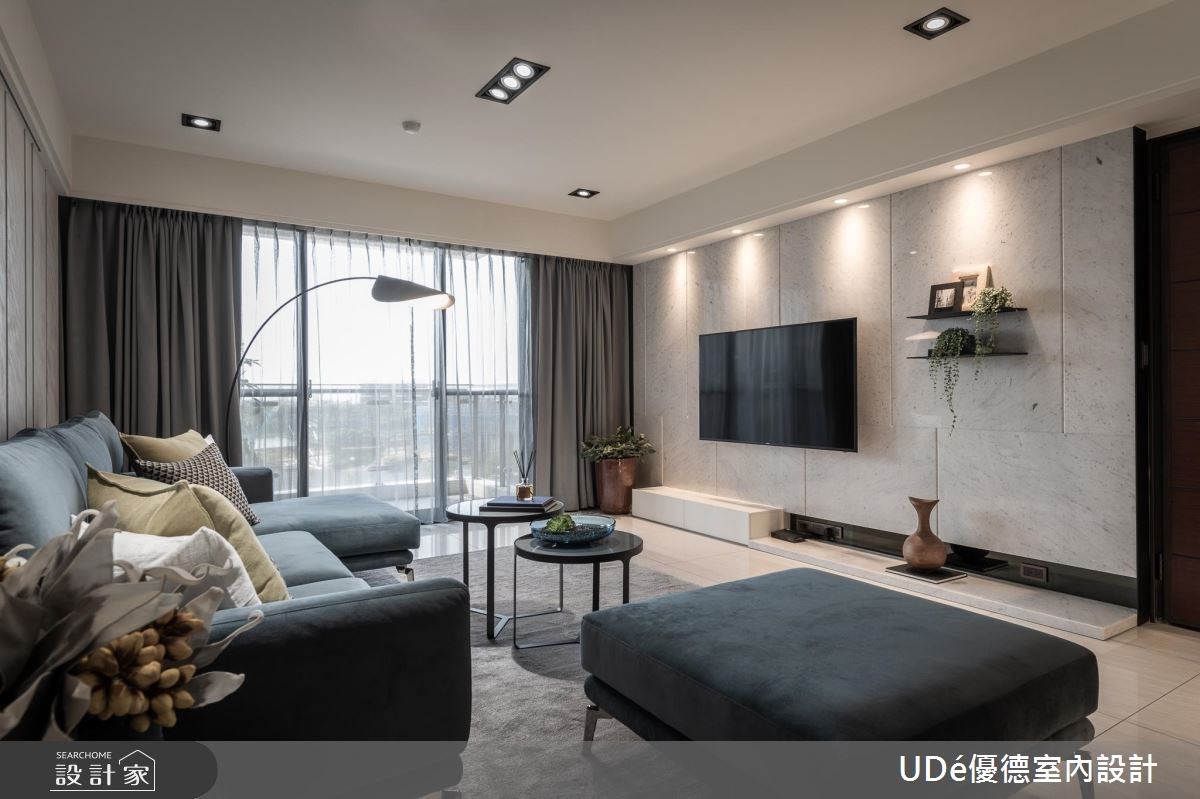 35坪新成屋(5年以下)＿混搭風客廳案例圖片＿優德室內設計 X 日金空間設計＿優德_樸實．無華【Conflict】之11