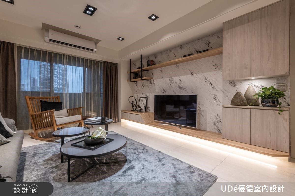 30坪新成屋(5年以下)＿混搭風客廳案例圖片＿優德室內設計 X 日金空間設計＿優德_禪【 MEDITATION】之4