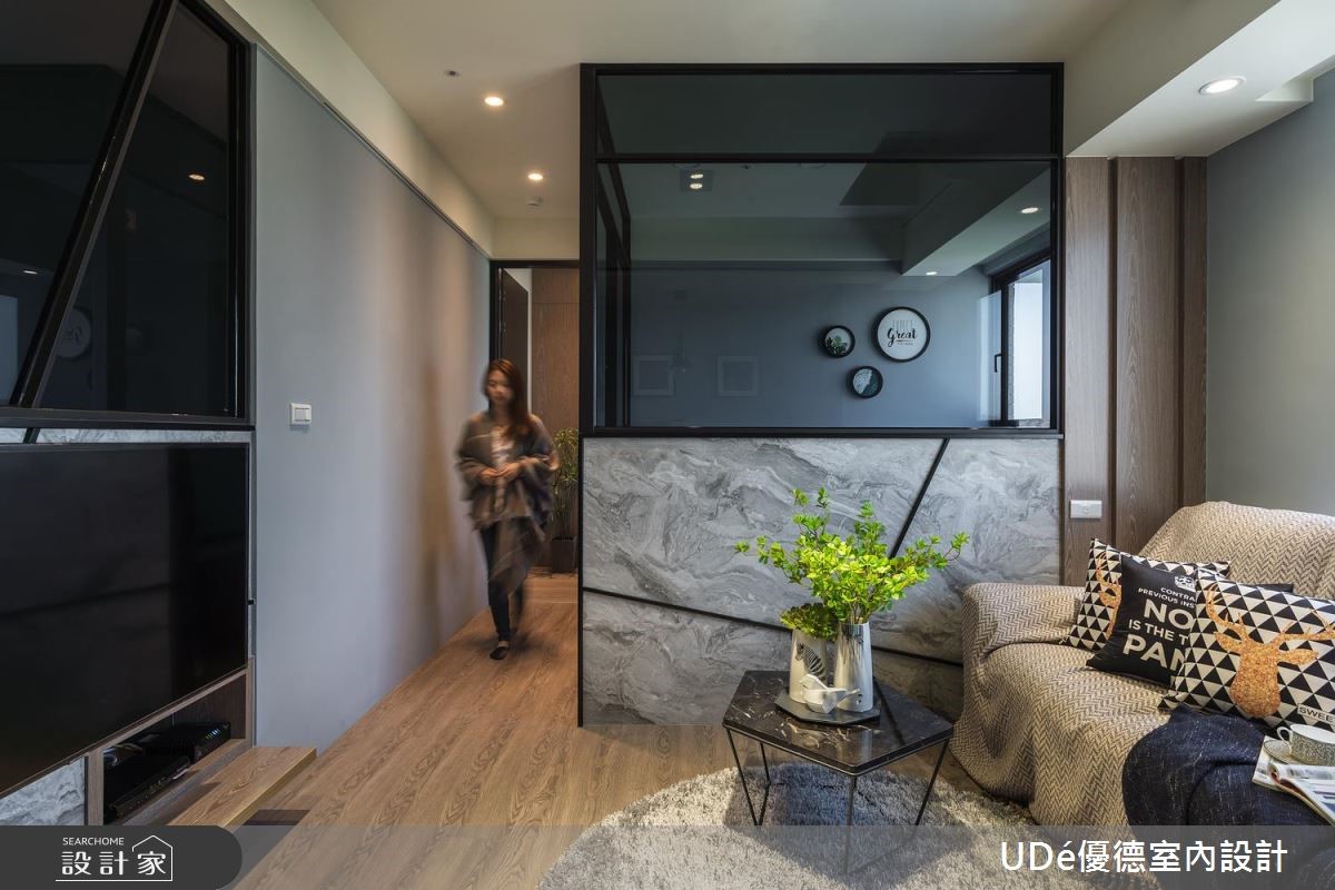 20坪新成屋(5年以下)＿工業風客廳案例圖片＿優德室內設計 X 日金空間設計＿日金_墨寓【Inkwell Residence】之8
