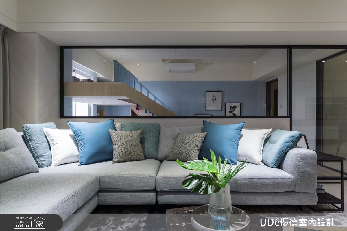 45坪中古屋(5~15年)＿混搭風客廳案例圖片＿優德室內設計 X 日金空間設計＿優德_無隘悅居【Blue castle in the dream】之3