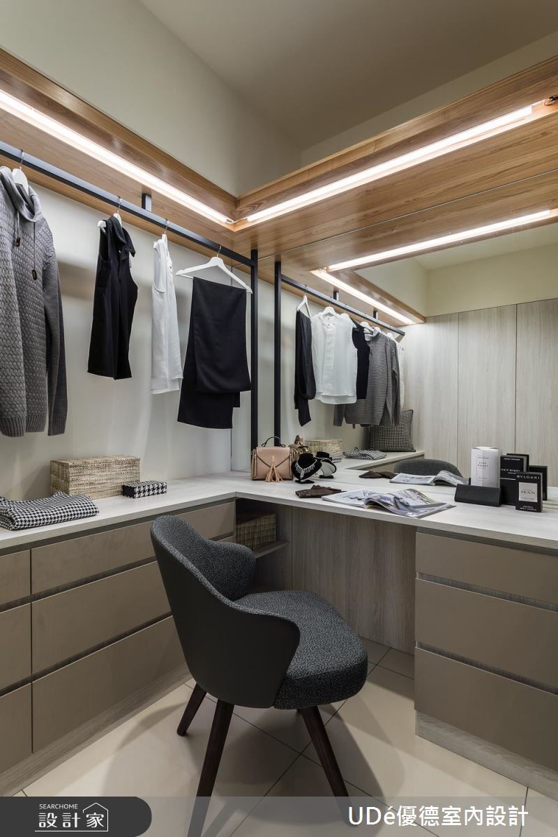 45坪中古屋(5~15年)＿混搭風更衣間案例圖片＿優德室內設計 X 日金空間設計＿優德_無隘悅居【Blue castle in the dream】之26