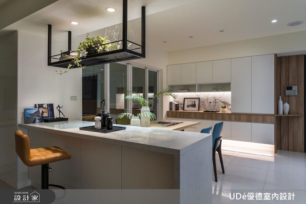 45坪中古屋(5~15年)＿混搭風吧檯案例圖片＿優德室內設計 X 日金空間設計＿優德_無隘悅居【Blue castle in the dream】之8