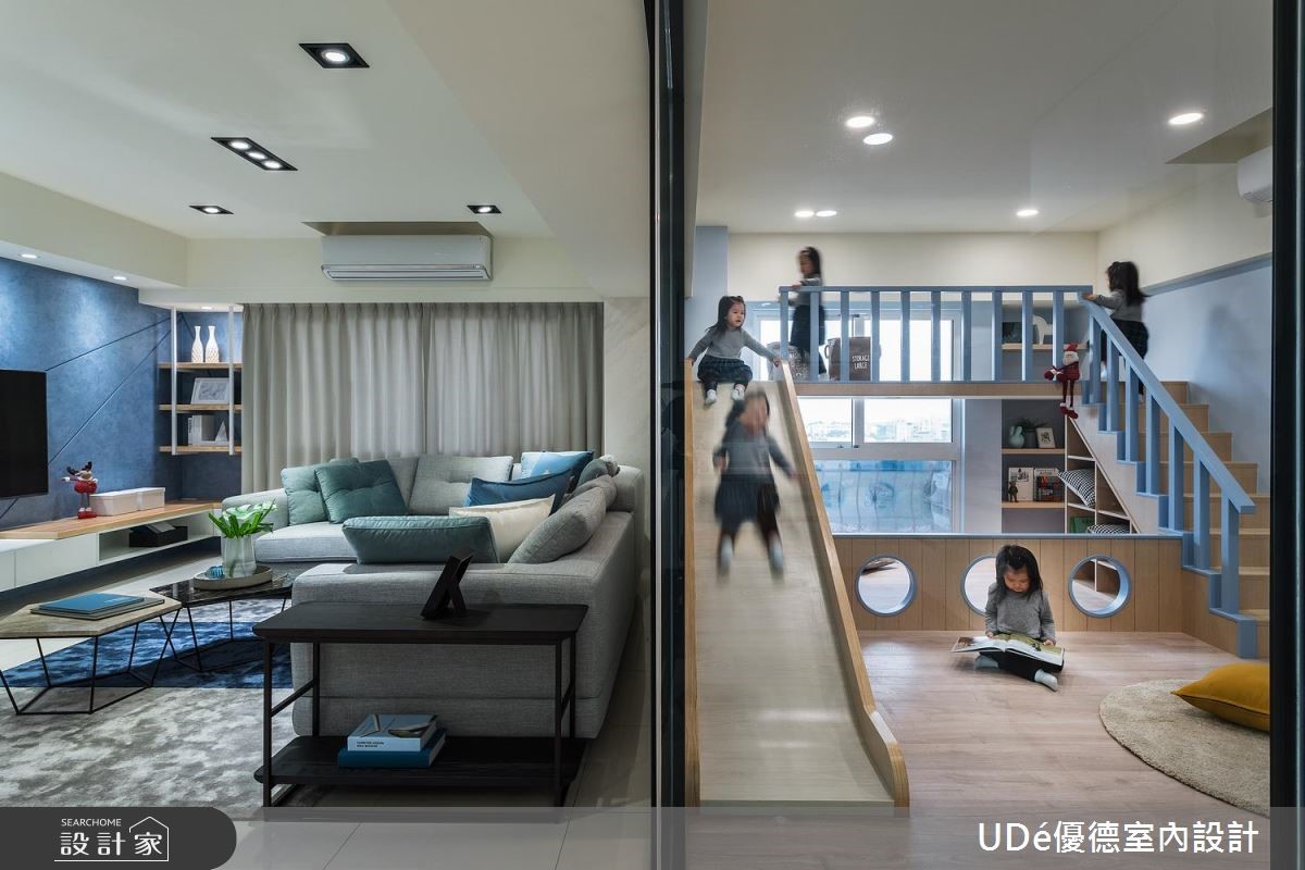 45坪中古屋(5~15年)＿混搭風客廳兒童房兒童房案例圖片＿優德室內設計 X 日金空間設計＿優德_無隘悅居【Blue castle in the dream】之11