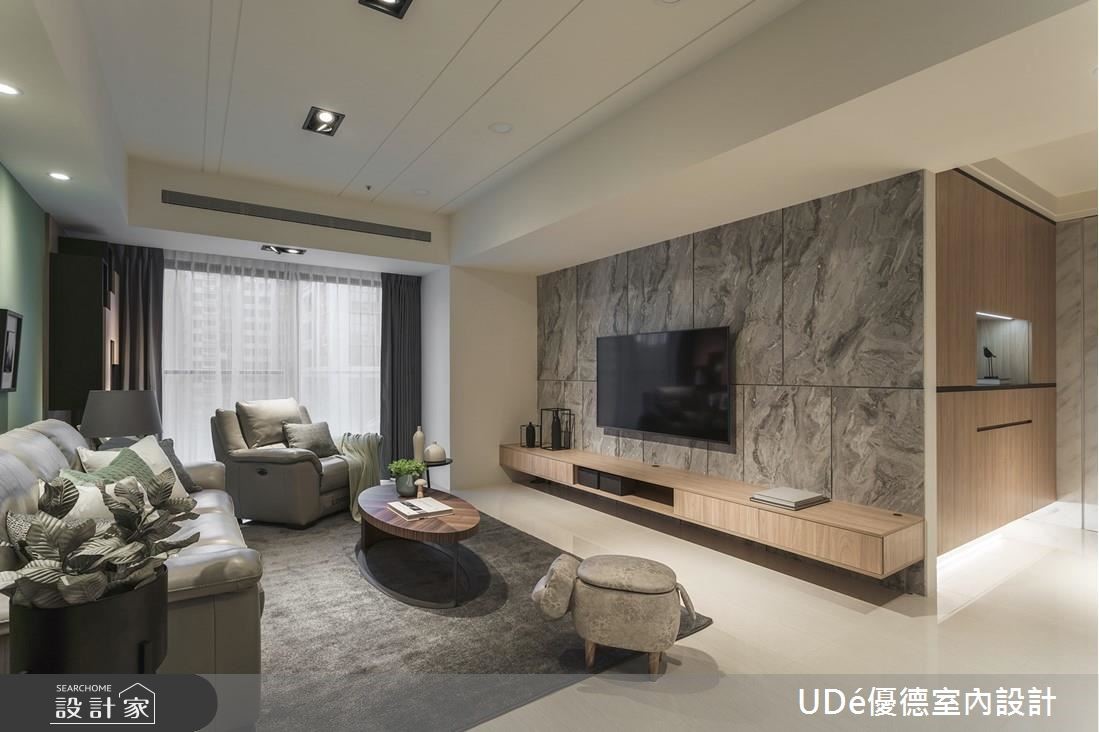 36坪新成屋(5年以下)＿現代風客廳案例圖片＿優德室內設計 X 日金空間設計＿優德_樸悅【Forest X Joy】之5
