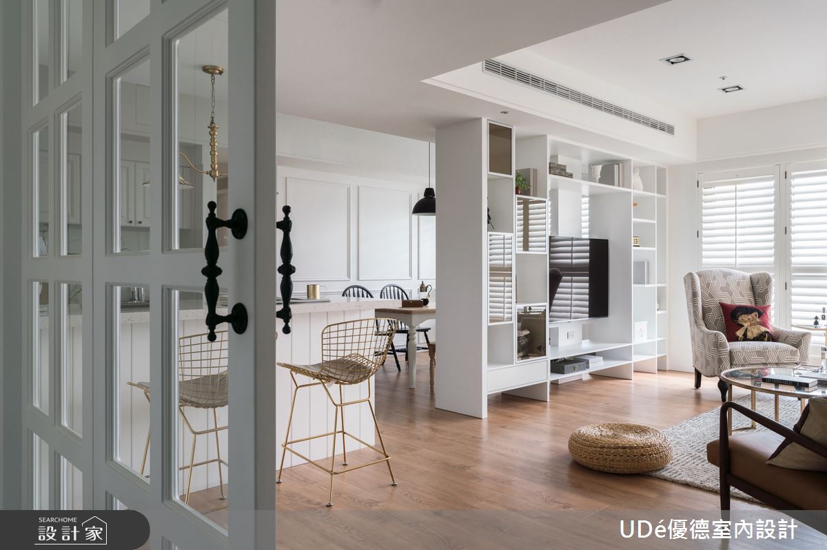 45坪新成屋(5年以下)＿美式風客廳案例圖片＿優德室內設計 X 日金空間設計＿優德_晨光【Morning light】之2