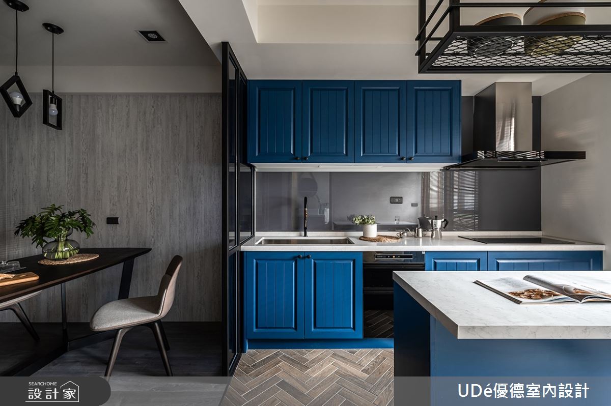 32坪老屋(31~40年)＿工業風廚房中島案例圖片＿優德室內設計 X 日金空間設計＿優德_城市的一隅【A corner of the city】之12