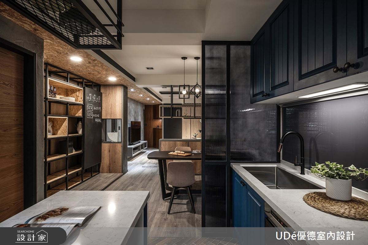 32坪老屋(31~40年)＿工業風中島案例圖片＿優德室內設計 X 日金空間設計＿優德_城市的一隅【A corner of the city】之13