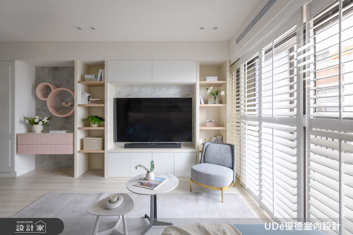 45坪新成屋(5年以下)＿新古典客廳案例圖片＿優德室內設計 X 日金空間設計＿優德_圓舞曲【Pink Waltz】之3