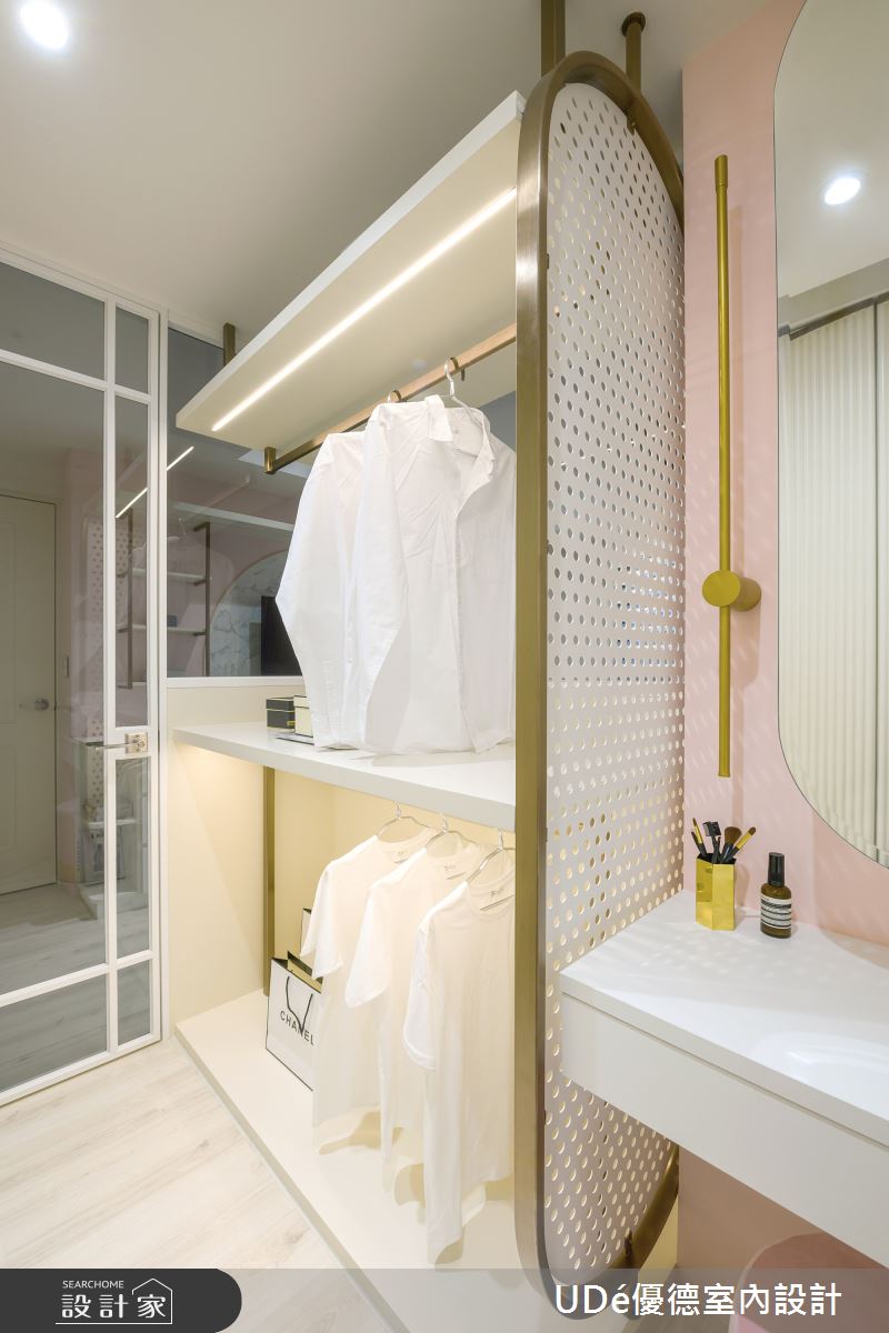 45坪新成屋(5年以下)＿新古典更衣間案例圖片＿優德室內設計 X 日金空間設計＿優德_圓舞曲【Pink Waltz】之20